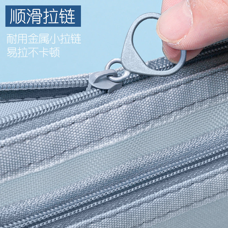 Huajie transparent mesh pencil bag, student stationery bag, special pencil bag for examination, storage bag, stationery box, pencil case.