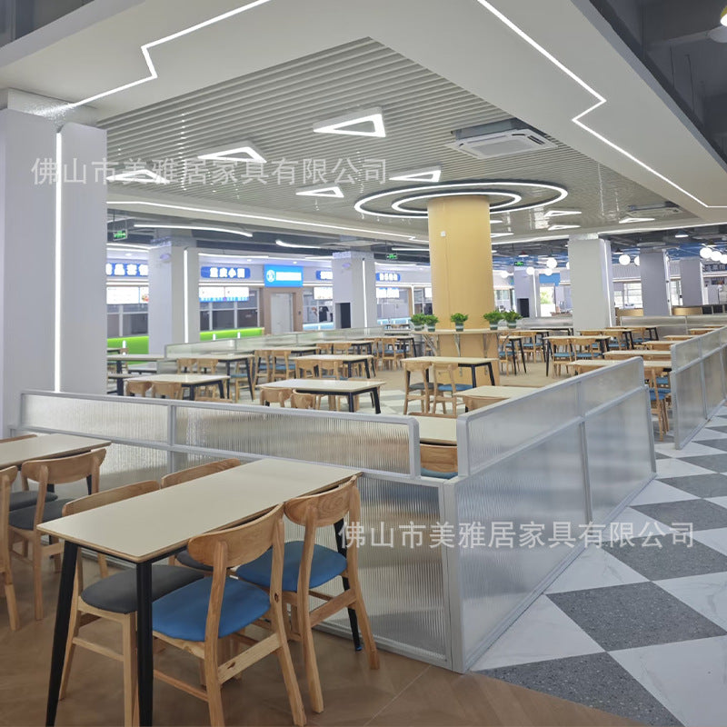 Canteen table and chair combination 4 people 6 people dining table restaurant restaurant factory workers enterprise employees school tables and chairs