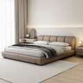 Italian normcore genuine leather bed dune master bedroom double bed modern casual double popular model 1.8m wedding bed leather art