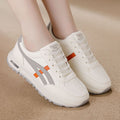 plus size women's shoes spring & fallnew arrival leather sneakers women's korean version thick solecasual soft bottom running dad shoes