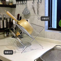 X-shaped foldable dish rack, double-layer kitchen drainer, countertop dish drying rack with water collection tray, kitchen utensil organizer