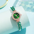 New women's quartz watch with rhinestone accents, small dial, delicate bracelet, adjustable band, fashion jewelry quartz watch - in stock