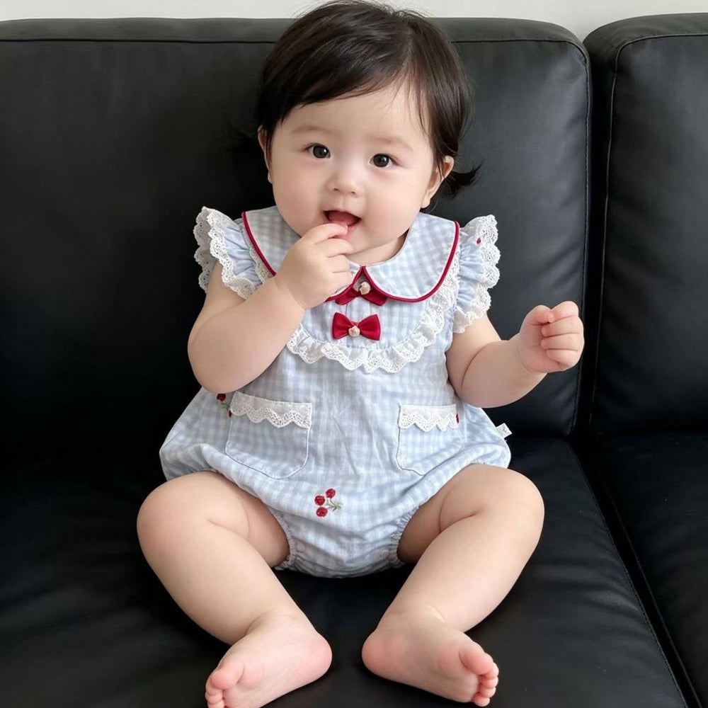 Summer sweet floral romper baby clothes girl outfit summer chic lightweight bodysuit