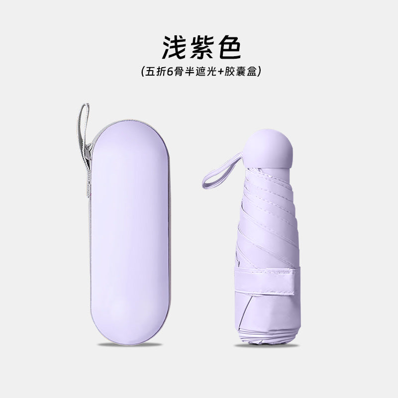 50% off umbrella for both sunny and rainy days, women's sun umbrella, sun protection and uv protection capsule umbrella, foldable mini sunshade umbrella, personalized