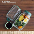 Ounce salad mason jar leak-proof lid microwave dishwasher freezer safe portable lunch box with sauce container