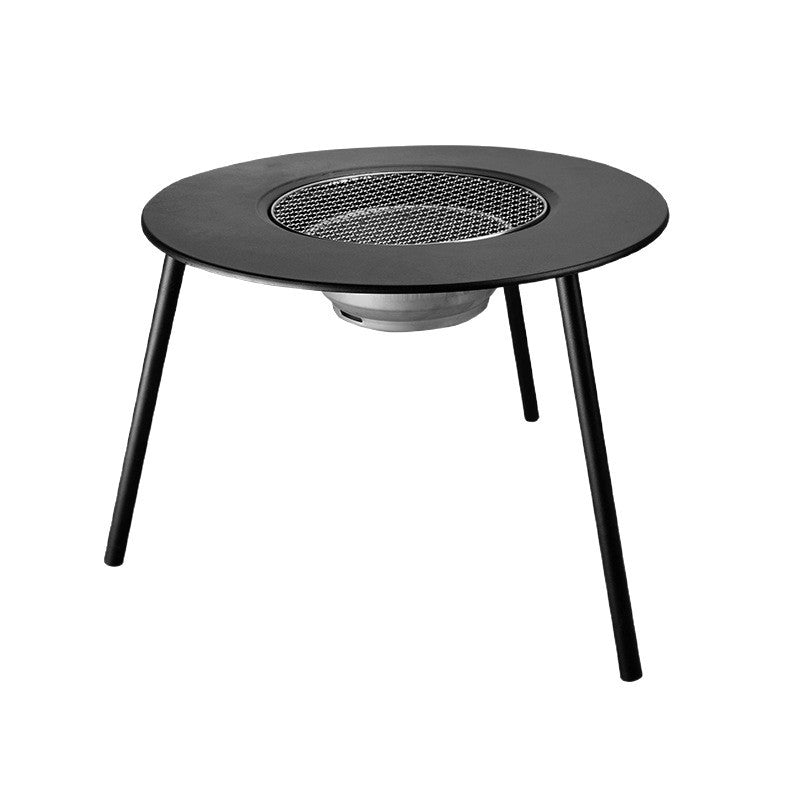 Outdoor bbq grill & tea brewing set - portable, detachable, smokeless patio bbq table - electric & charcoal dual-use grill