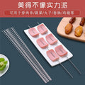 Bbq skewers 304 thickened and thickened skewers stainless steel for home commercial needle barbecue steel skewers iron skewers flat skewers tools
