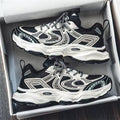 2025 spring men's new breathable mesh sneakers - trendy, versatile chunky sole athletic casual dad shoes