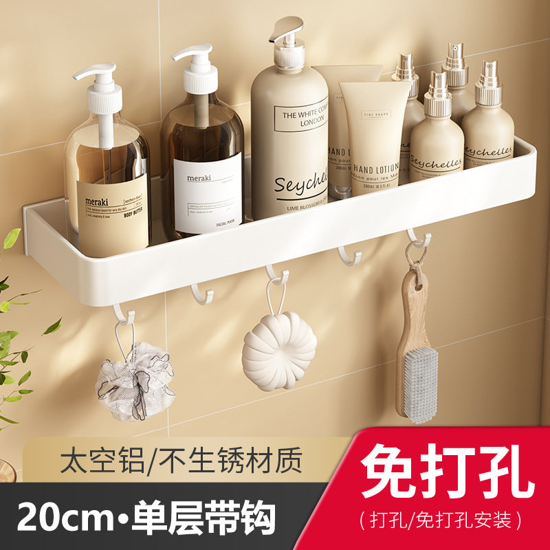 White toilet rack No punching Wall-mounted toilet Toilet washstand Wall bathroom storage rack