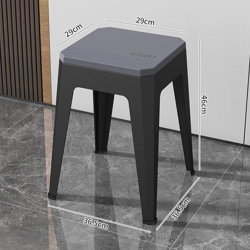 Popular new plastic stool, thickened and durable, square stool, minimalist design for home use, living room storage, shoe-changing stool, stackable for entryways