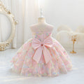 Export style baby girl dress birthday first birthday stereoembroider flower kidsdressin stock wholesale new arrival