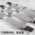 Stainless steel hand plate double-layer electric oven matching hand plate korean electric oven hand plate barbecue accessories wholesale tools