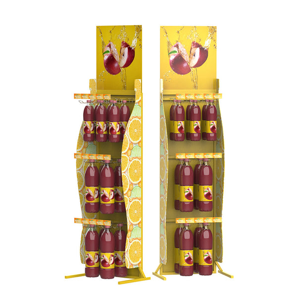 Custom Beverage Rack Metal Display Rack Retail Store Beverage Beer Wine Bottle Display Rack Display Rack