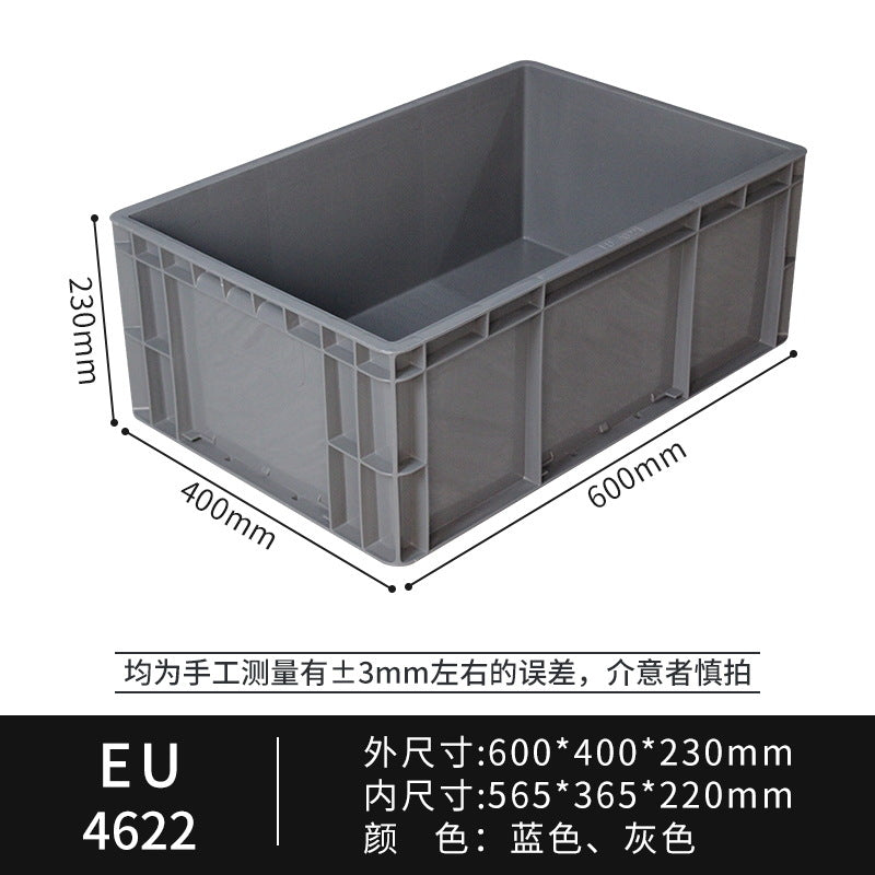 Grey European standard EU box plastic turnover box with lid auto parts industrial logistics box warehouse workshop transit eu plastic box
