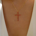 Wholesale "instagrammable" cross necklaces - cross-border amazon trendy, unique, high-end diamond-studded jewelry sweater chains for women