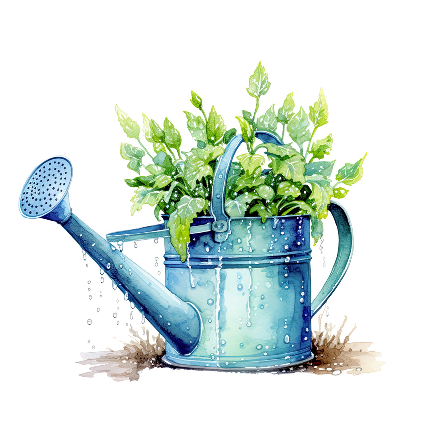 Cross-border e-commerce supply Green plant watering kettle decorative sticker Environmental protection Simple balcony Kitchen beautiful decorative wall sticker