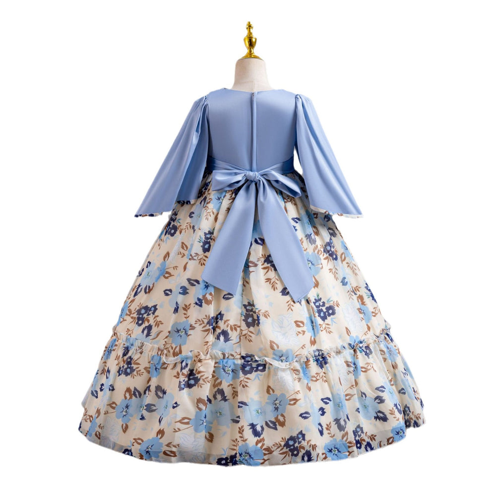 new girls' floral princess dress birthday party chiffon evening gown children's dress