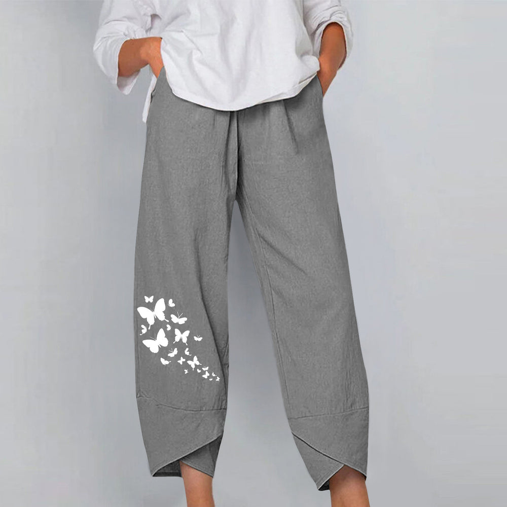 factory direct spring/summer new arrivals: women's elastic waist cotton linen loose casual pants/homewear pants for export