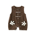 Super cute summer baby clothes, stylish and trendy. lightweight summer rompers for baby boys, perfect for younger months. leopard print onesies