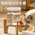 Cat automatic water fountain - silent design, plug-free, glass pet stainless steel water dispenser