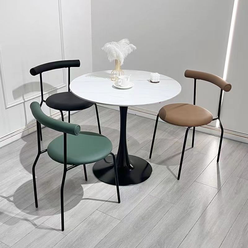 Accessible luxury slate small round table small apartment dining table tulipfor home table balcony bedroom round side table dining table