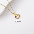 X-8176 golden star necklace