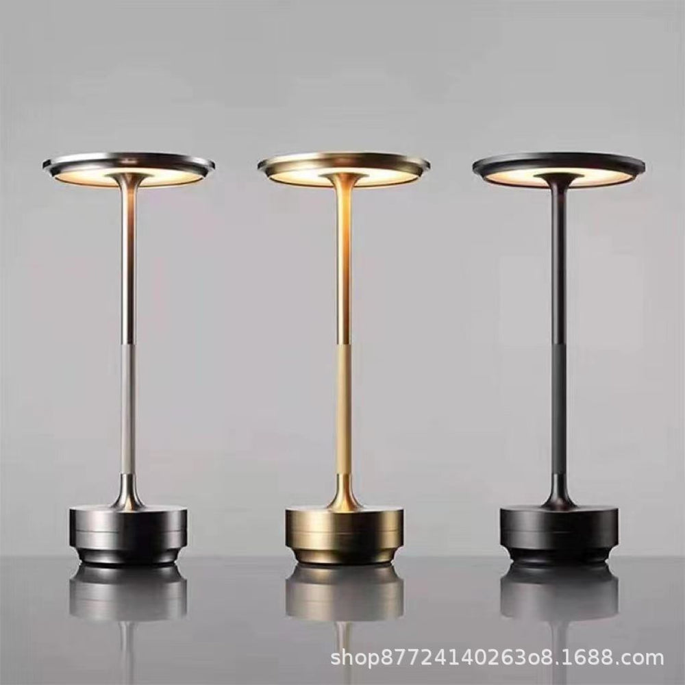 Usb rechargeable table lamp - touch control, retro industrial style, perfect for bars, restaurants, studies, bedrooms, and bedside tables