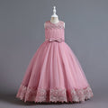 European and american new children's dress, kids' formal gown, lace princess dress, girls' high-end newborn party piano performance dress