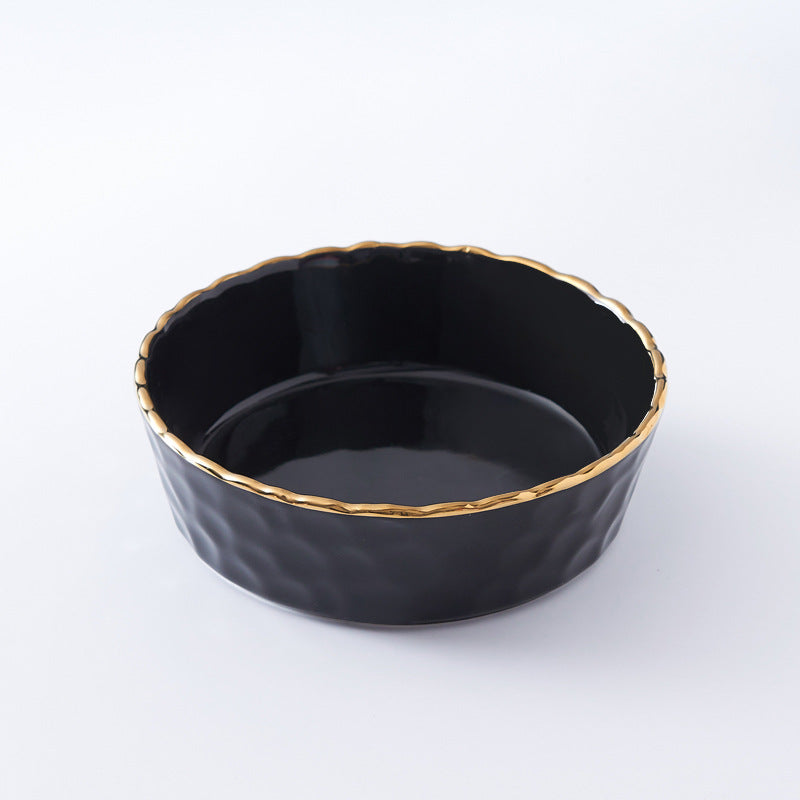 Nordic style ceramic bowl - perfect for fruit, desserts, salads, pasta, and breakfast. features a delicate lace design
