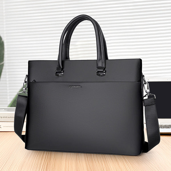 Yiyunchen briefcase custom logo file bag men's handbag meeting bag multi-layer briefcase thickened waterproof