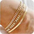 Amazon's new cuban anklet multi-layered wear fashioncasualins style stainless steel suit foot chain jewelry