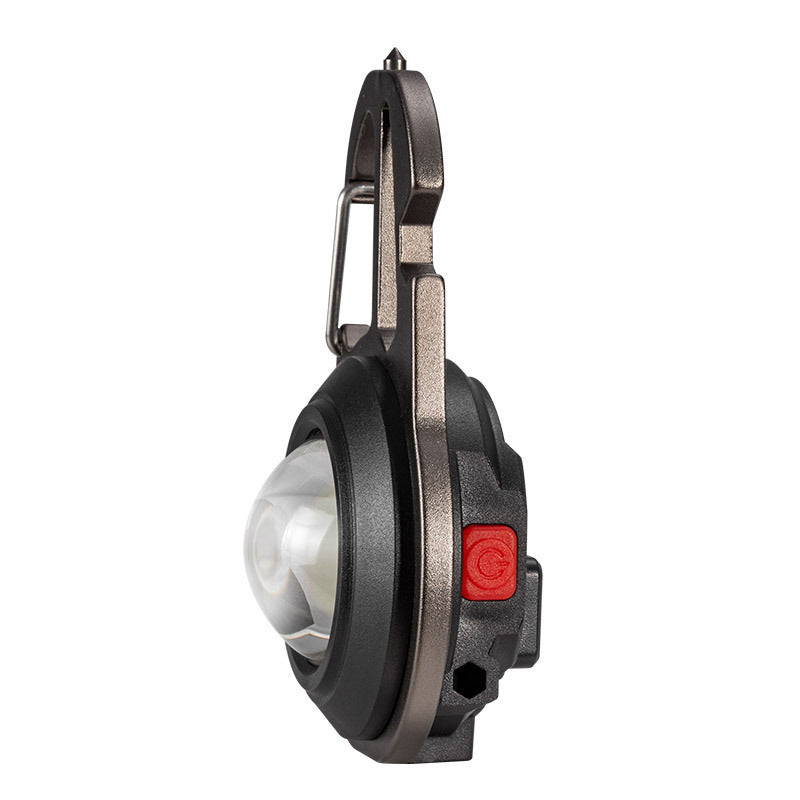 Cross-border new keychain light TyPE-C charging COB work light portable mini multi-function flashlight