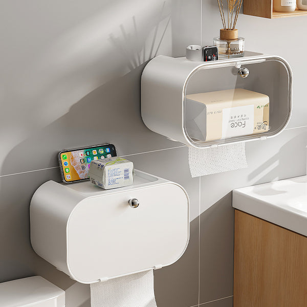 Toilet tissue box, no punching, high-grade high-end waterproof toilet carton, rectangular toilet paper rack