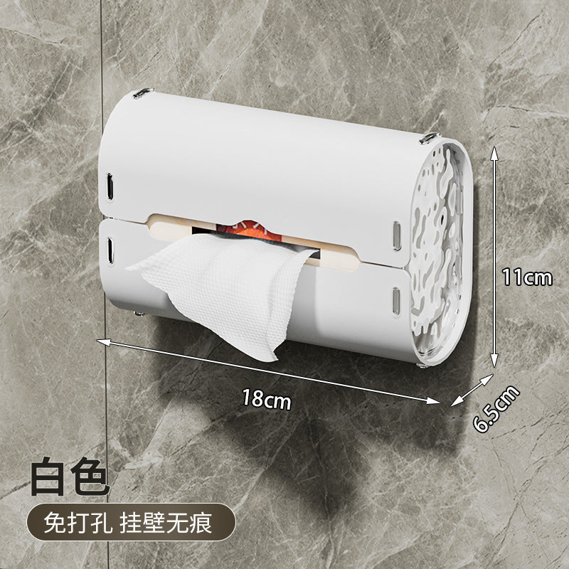 Creative suction cup tissue box, soft rubber tissue storage box, kitchen, refrigerator, bathroom, car non-marking hanging paper box