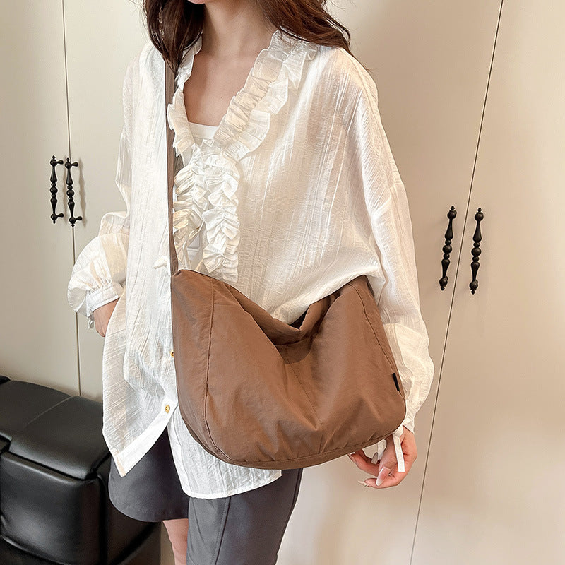 Cross-border casual tote bag women's 2025 new fashionable versatile shoulder messenger bag large-capacity class commuter bag