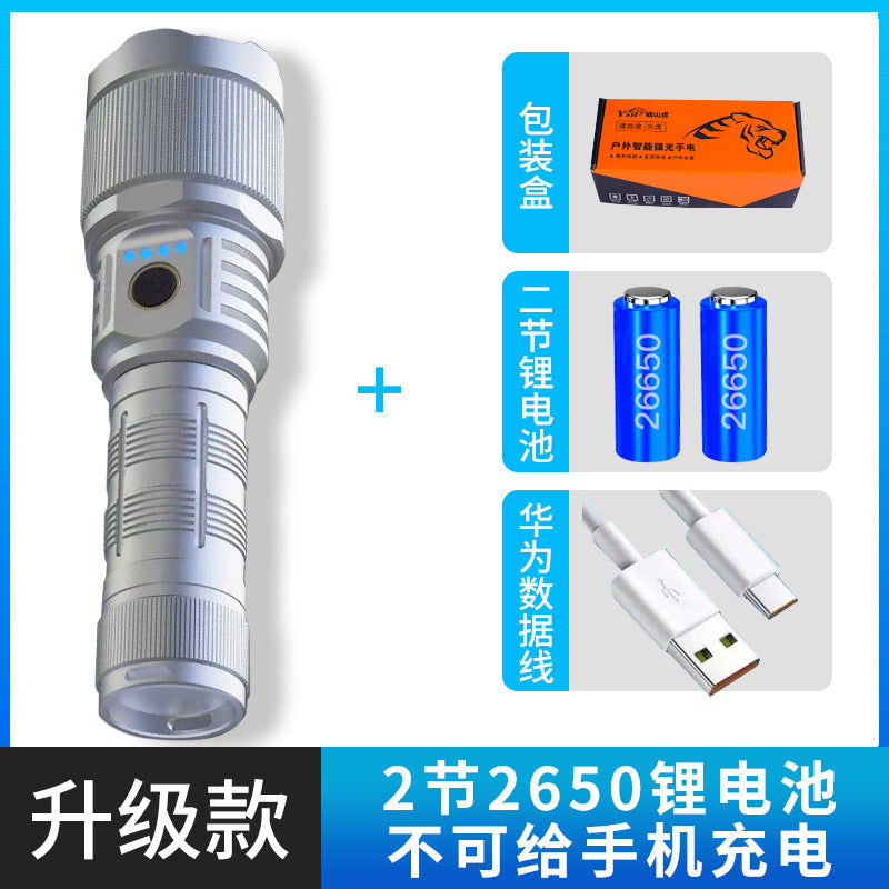 A new generation of Angel's Eye white laser flashlight, strong light and long battery life, outdoor long-distance shooting rechargeable emergency flashlight