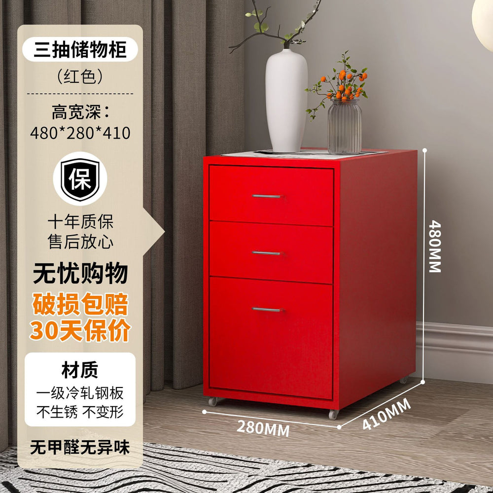 Wrought iron storage cabinet - multi-tier drawer unit for living room, bedroom, and girls' room - cute and practical floor-standing combination storage cabinet