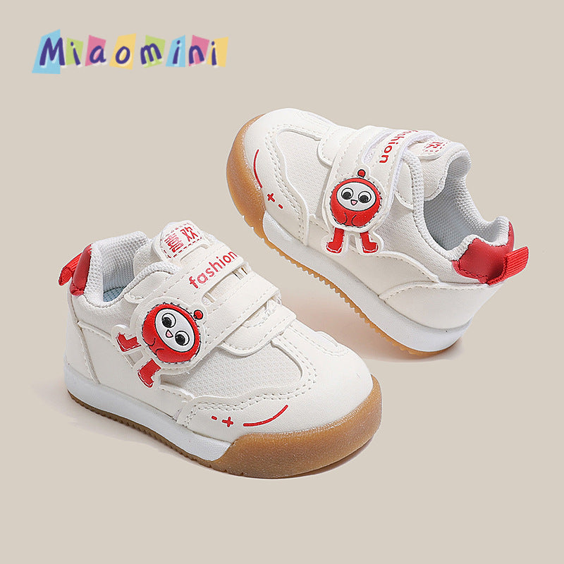 Baby first walker shoes, kids' white sneakers, boys' and girls' athletic shoes,  spring/autumn collection, soft sole eva shoes, non-slip skate shoes