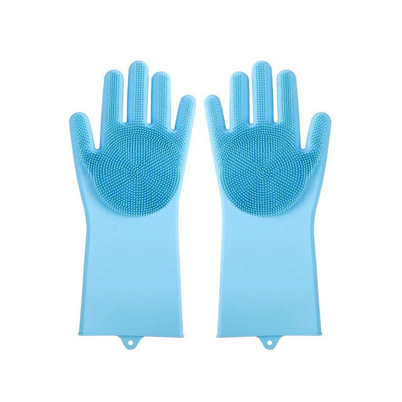 Pet bathing gloves dog bathing handy gadget bathing brush teddy plastic bathing gloves anti-scratch silicone gloves