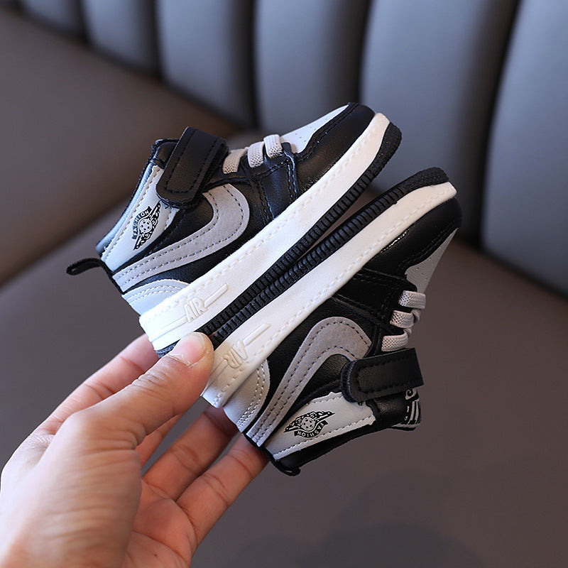 Boys' mid-top sneakers,  spring/autumn new collection, kids' shadow grey single shoes, toddler & baby skate shoes, girls' shoes