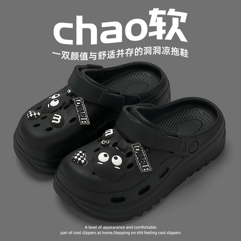 Thick sole summer clogs for women summer outwear non-slip sandals and slippers for stepping on shit summer new arrival sandals and slippers wholesale