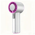high-speed handheld cooling fan usb rechargeable mini digital display turbine violent high wind small fan s006