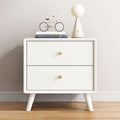 Solid wood nightstand bedside table - minimalist modern bedroom storage cabinet - compact japanese-style organizer for small spaces