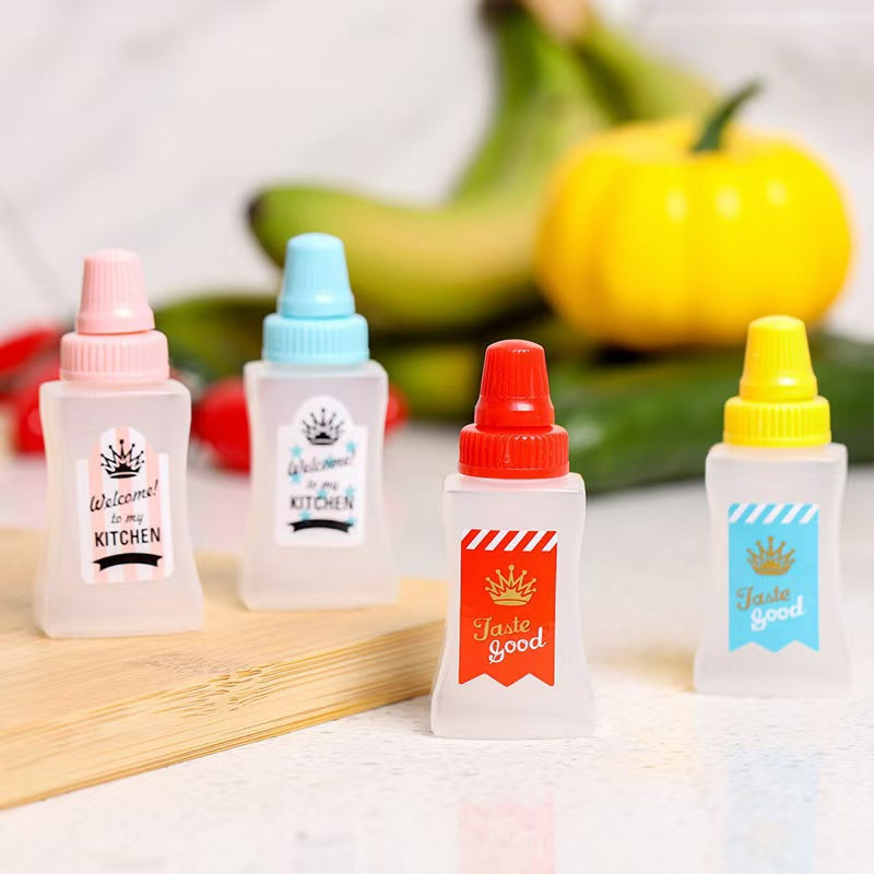 Mini sauce bottle plastic squeeze sauce bottle japanese style squeeze condiment bottle food grade portable soy sauce bottle cross-border