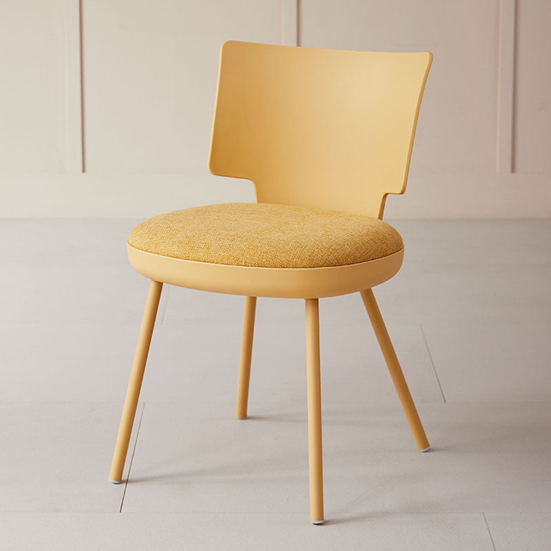 For homenordic dining chair casual plastic upholstered back stool casual hotel milk tea restaurant chair high back