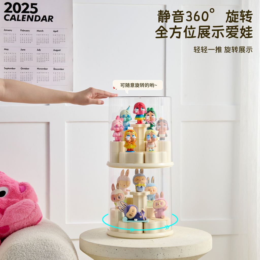 Blind box display stand storage transparent dustproof acrylic figure plastic display cabinet POP MART applicable display cabinet