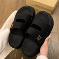 Thick solevelcro sandals and slippers for women summeroutwear2026 new arrivaleasiest for matchslimming look one-line slippers casual sandals