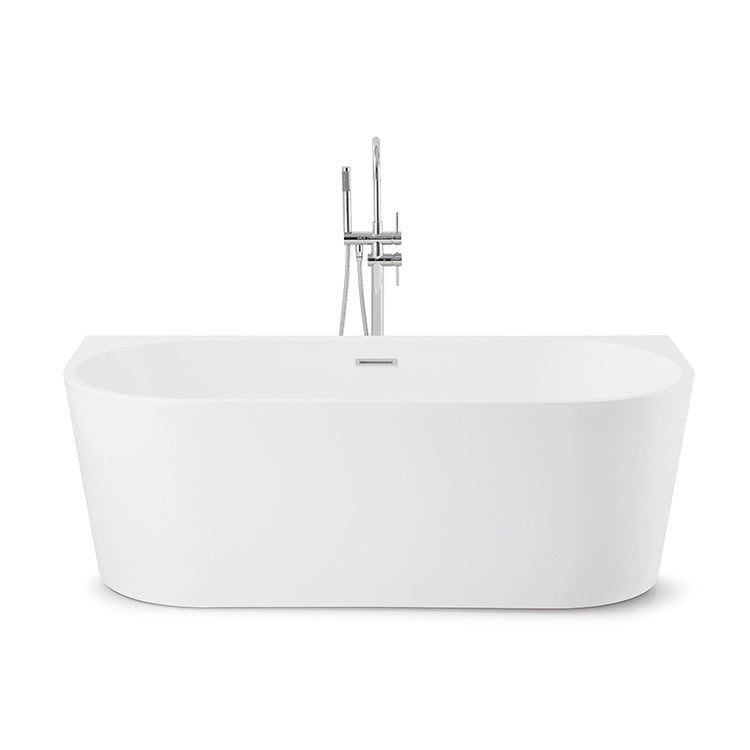 Sannora bathroom small medium unit acrylic wall semi oval thin edge adult independent bathtub 1.5-1