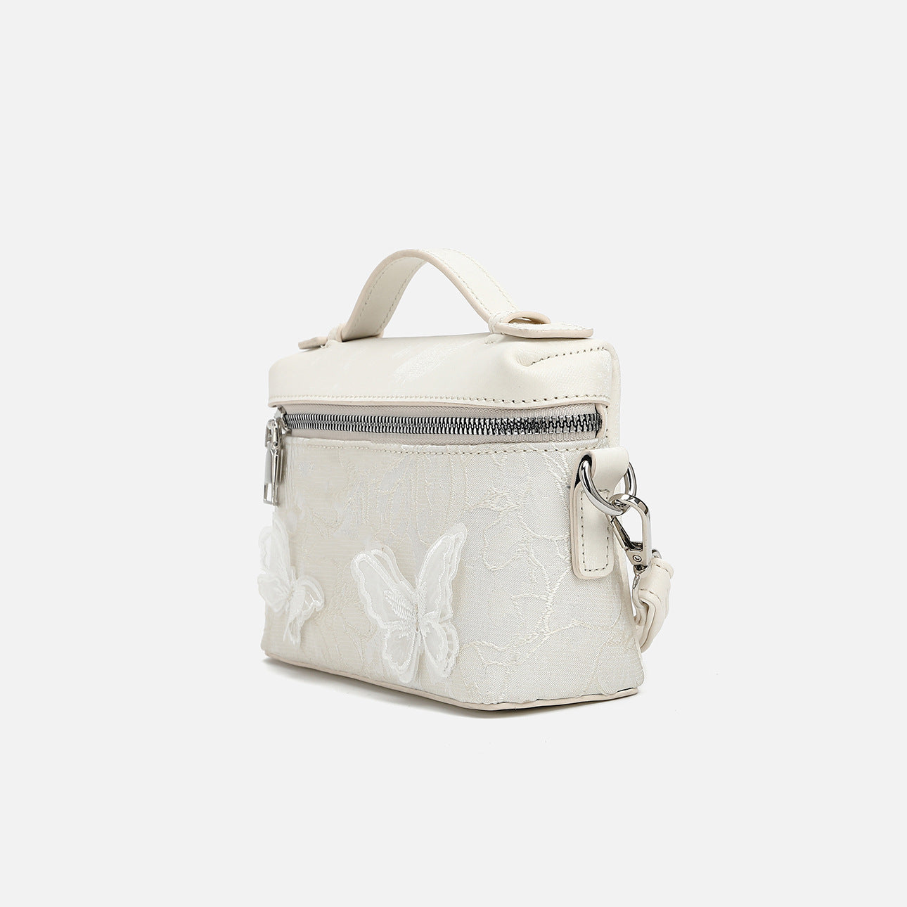Premium texture three-dimensional butterfly portable box bag women's 2025 new fashion trend Korean version shoulder messenger bag