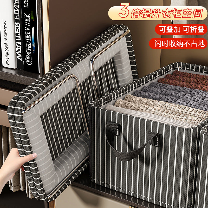 Clothes storage box, household pants, wardrobe finishing artifact, Oxford cloth dormitory storage box, large capacity for clothes baskets
